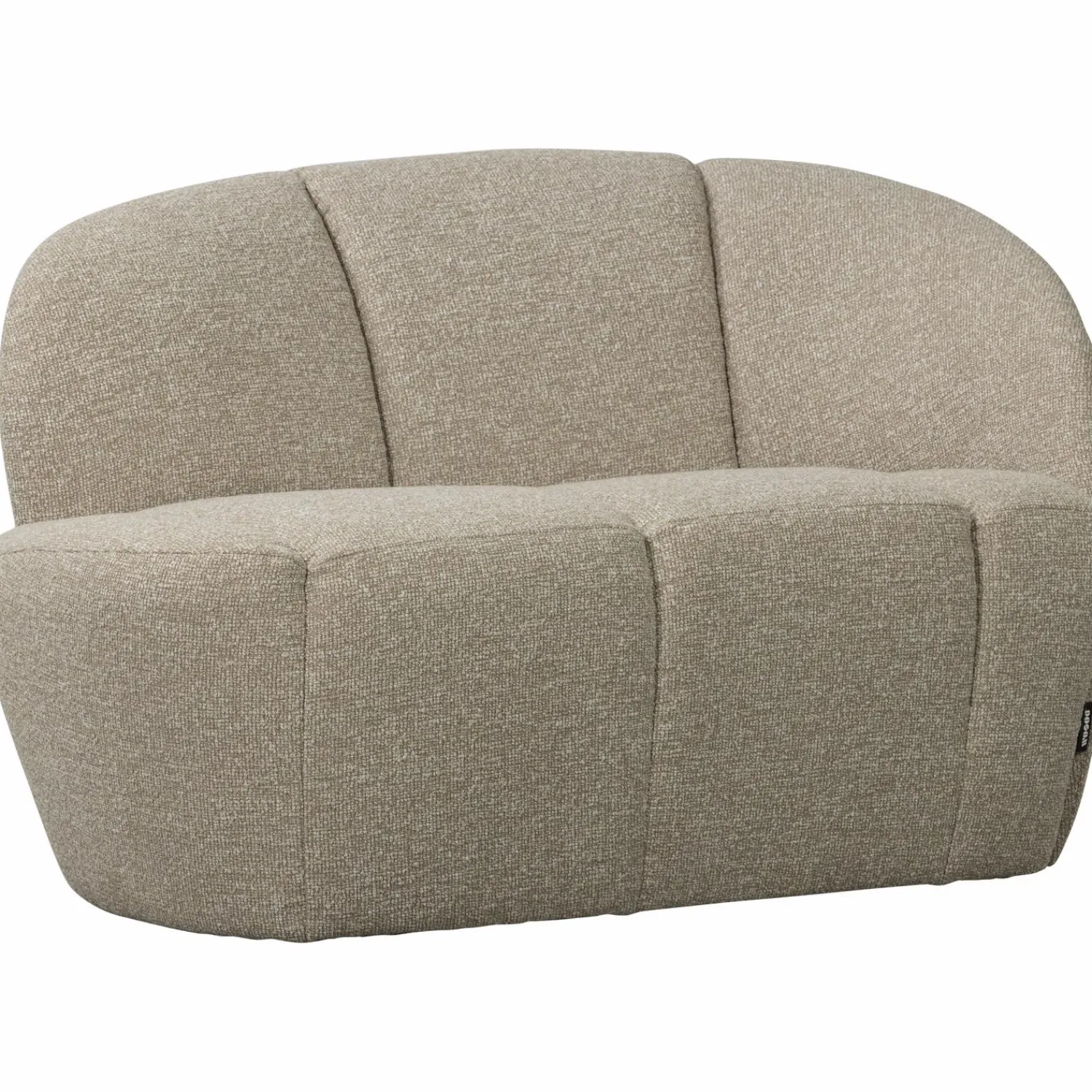 Hot WOOOD Mojo 2-zits bankje rechts bouclé Beige melange