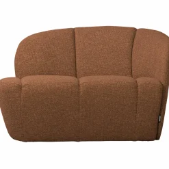 Sale WOOOD Mojo 2-zits bankje rechts bouclé Roestbruin melange
