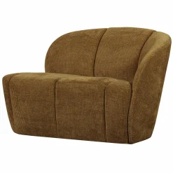 Outlet WOOOD Mojo 2-zits bankje rechts ribstof Honinggeel