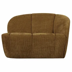 Outlet WOOOD Mojo 2-zits bankje rechts ribstof Honinggeel