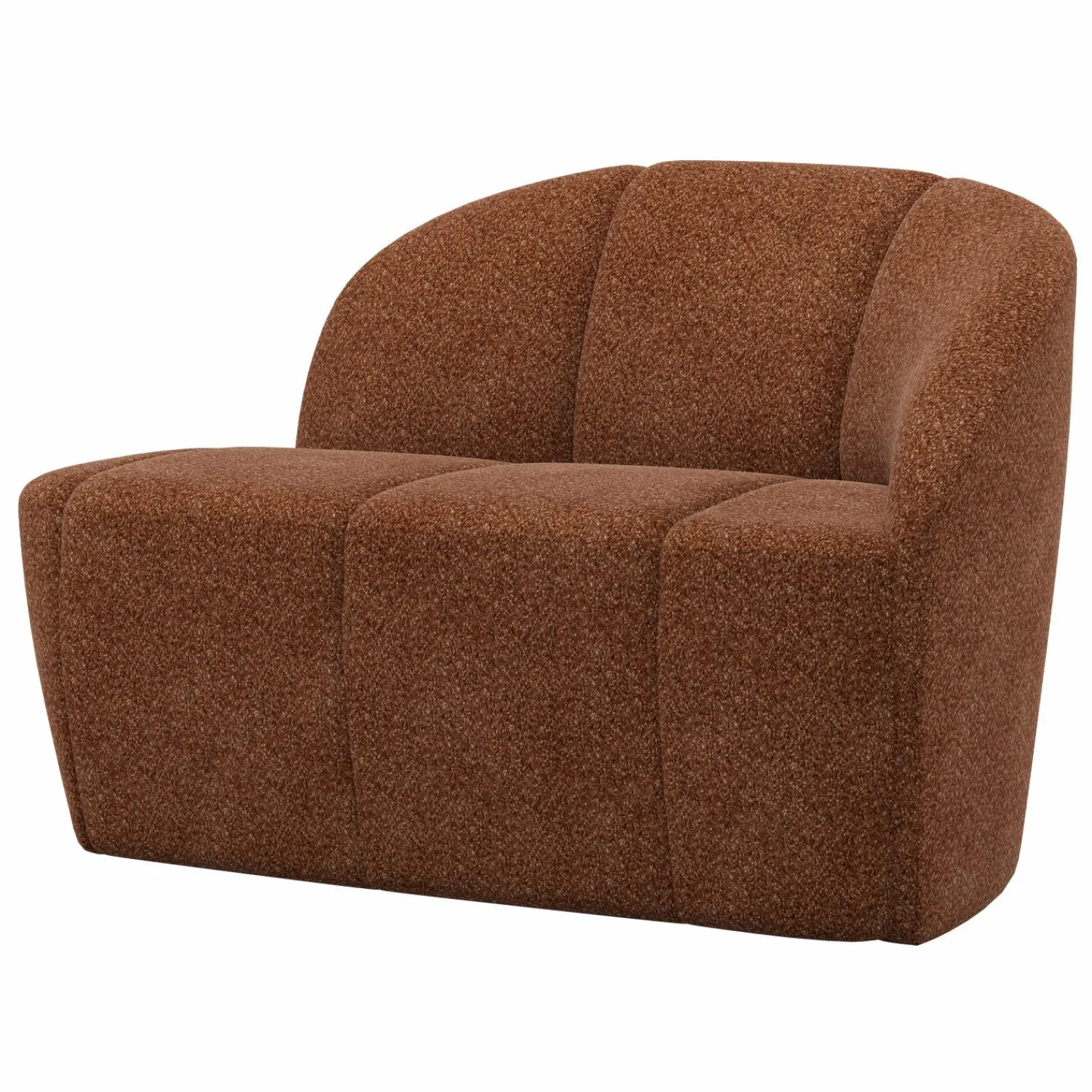 Hot WOOOD Mojo 2-zits bankje rechts wollig Roestbruin