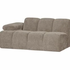 Online WOOOD Mojo 1,5-zits element arm links ribstof Donkerzand