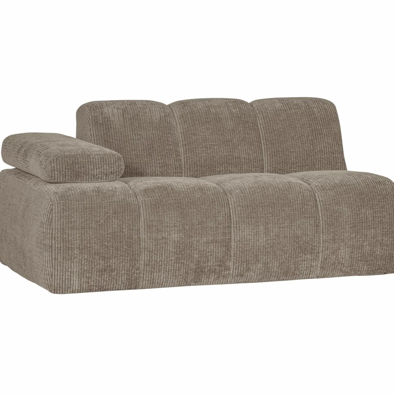 Online WOOOD Mojo 1,5-zits element arm links ribstof Donkerzand