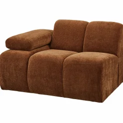 WOOOD Mojo 1-zits element arm links ribstof Roestbruin