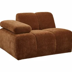 WOOOD Mojo 1-zits element arm links ribstof Roestbruin