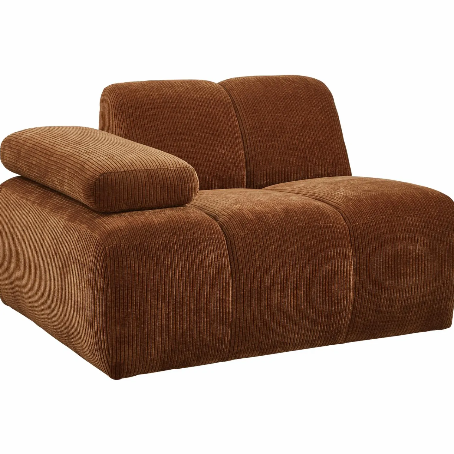 WOOOD Mojo 1-zits element arm links ribstof Roestbruin