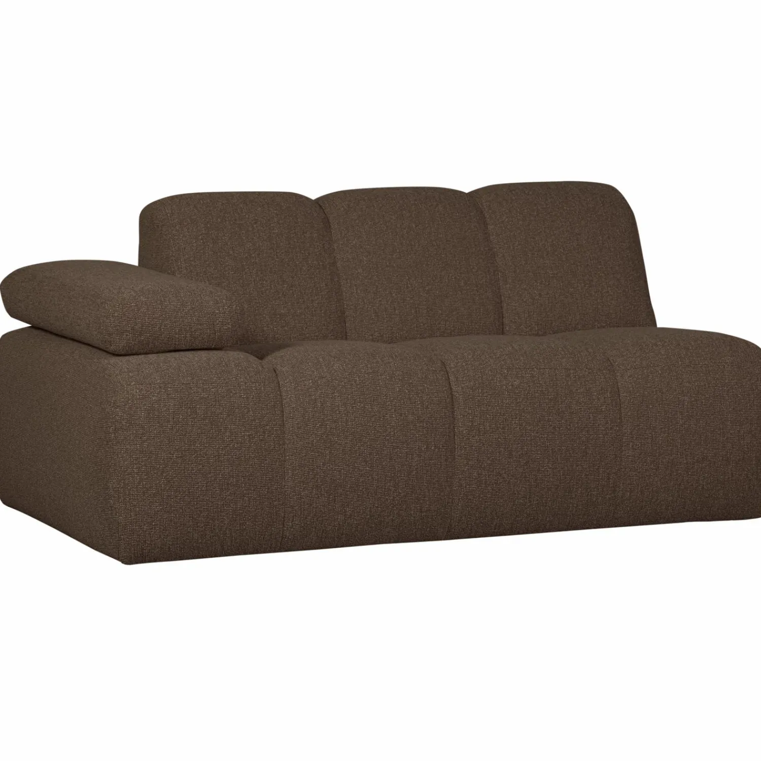 Sale WOOOD Mojo 1,5-zits element arm links bouclé Bruin melange
