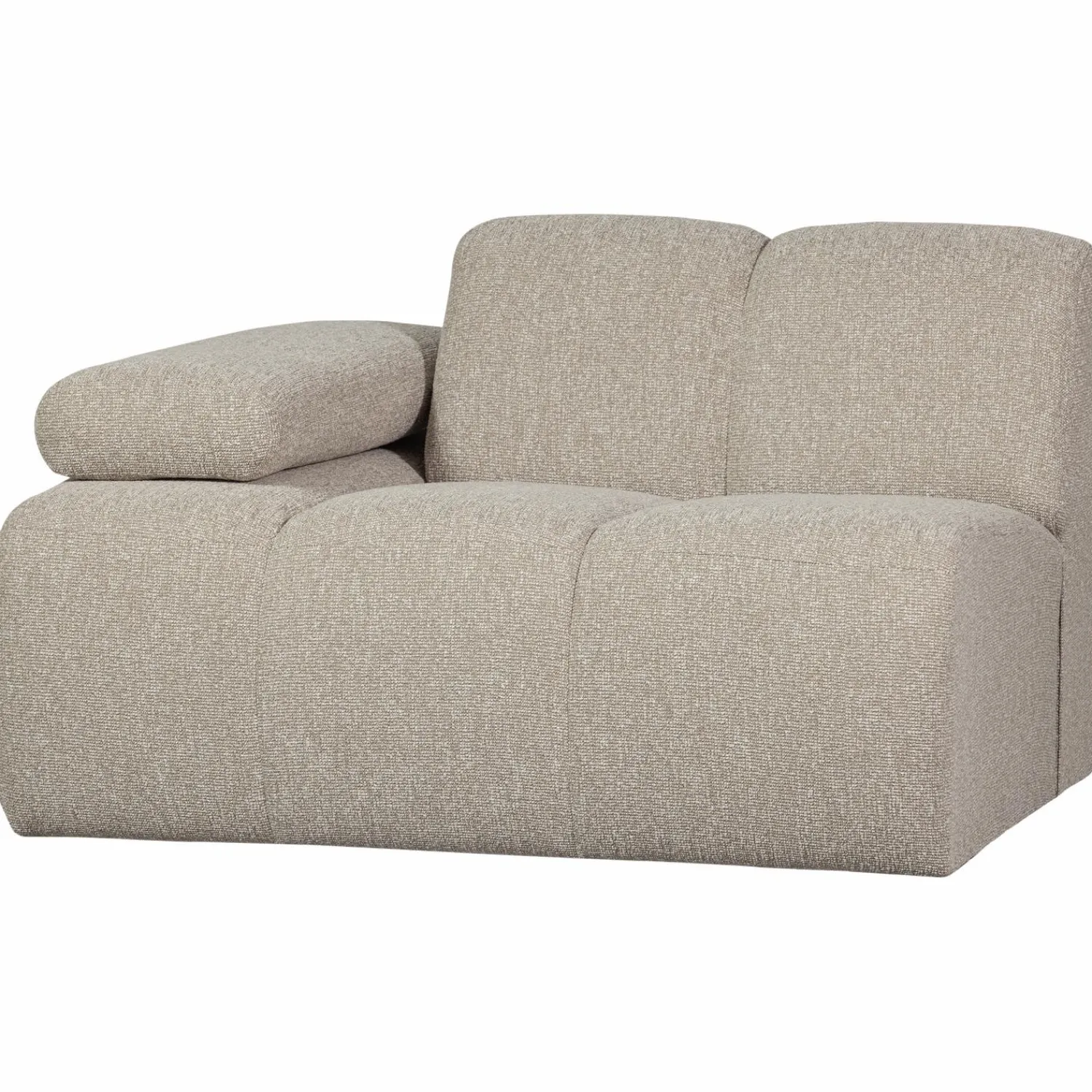 WOOOD Mojo 1-zits element arm links bouclé Beige melange