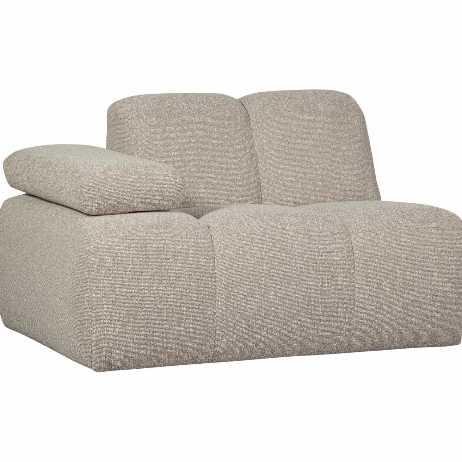 WOOOD Mojo 1-zits element arm links bouclé Beige melange