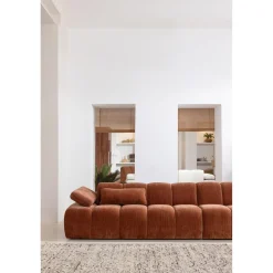 Best WOOOD Mojo 2-zits element arm links ribstof Roestbruin