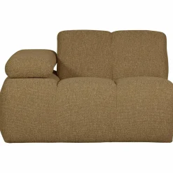 Outlet WOOOD Mojo 1-zits element arm links bouclé Geel/bruin melange