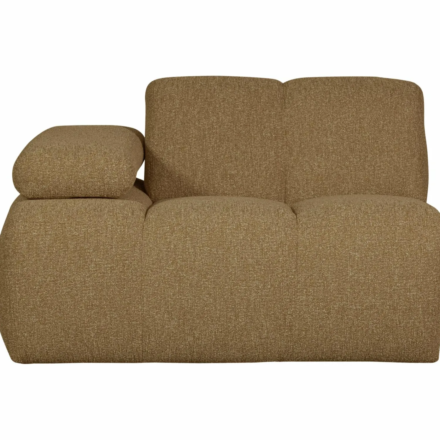 Outlet WOOOD Mojo 1-zits element arm links bouclé Geel/bruin melange