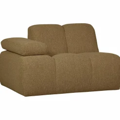 Outlet WOOOD Mojo 1-zits element arm links bouclé Geel/bruin melange