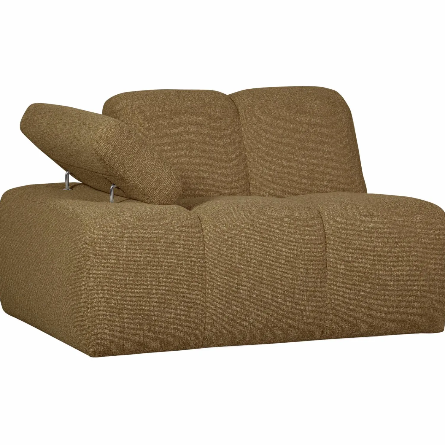 Outlet WOOOD Mojo 1-zits element arm links bouclé Geel/bruin melange