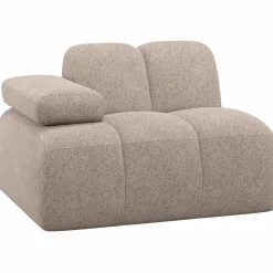 WOOOD Mojo 1-zits element arm links wollig donkerzand Bruin