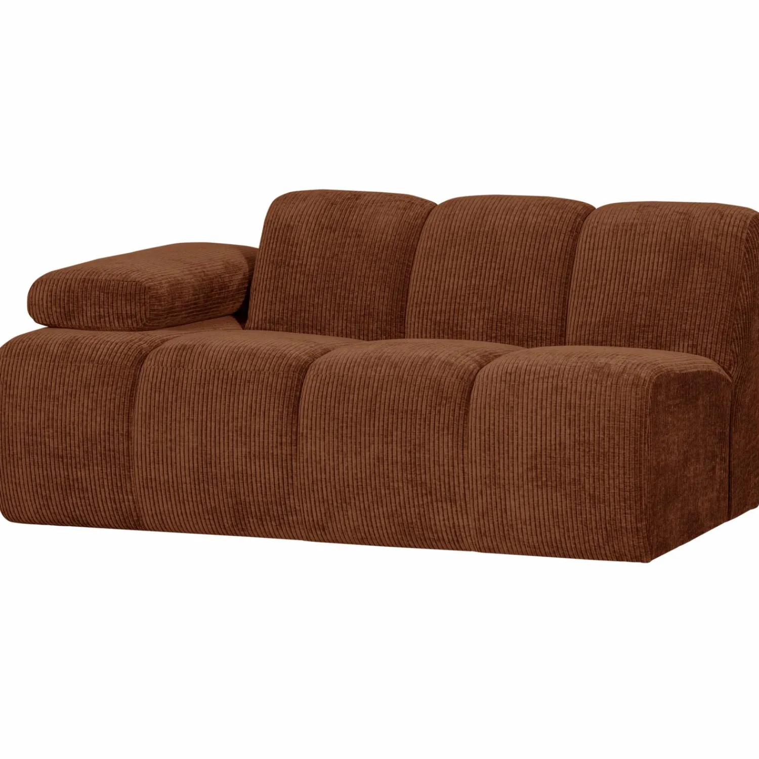 New WOOOD Mojo 1,5-zits element arm links ribstof Roestbruin