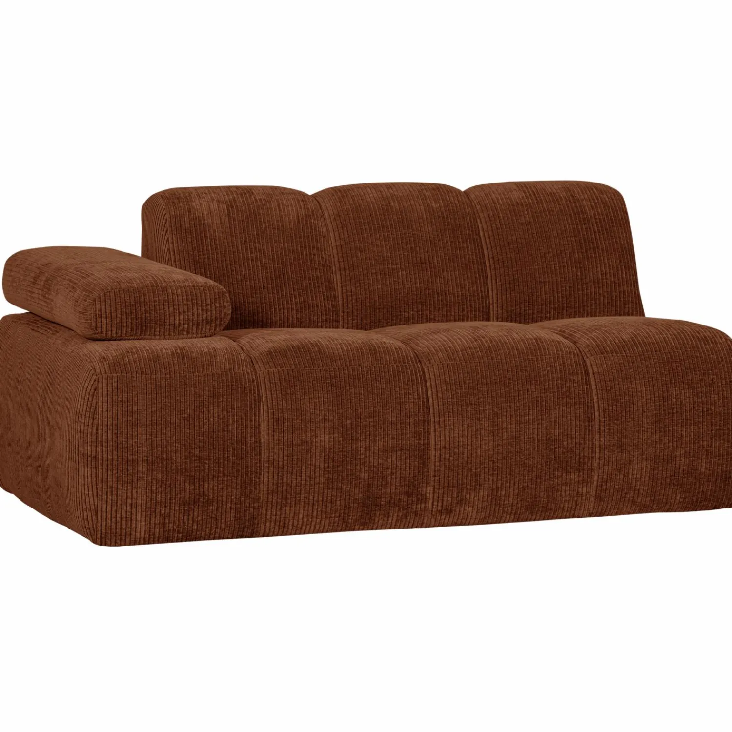 New WOOOD Mojo 1,5-zits element arm links ribstof Roestbruin