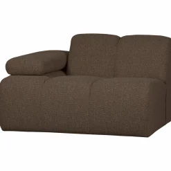 Outlet WOOOD Mojo 1-zits element arm links bouclé Bruin melange
