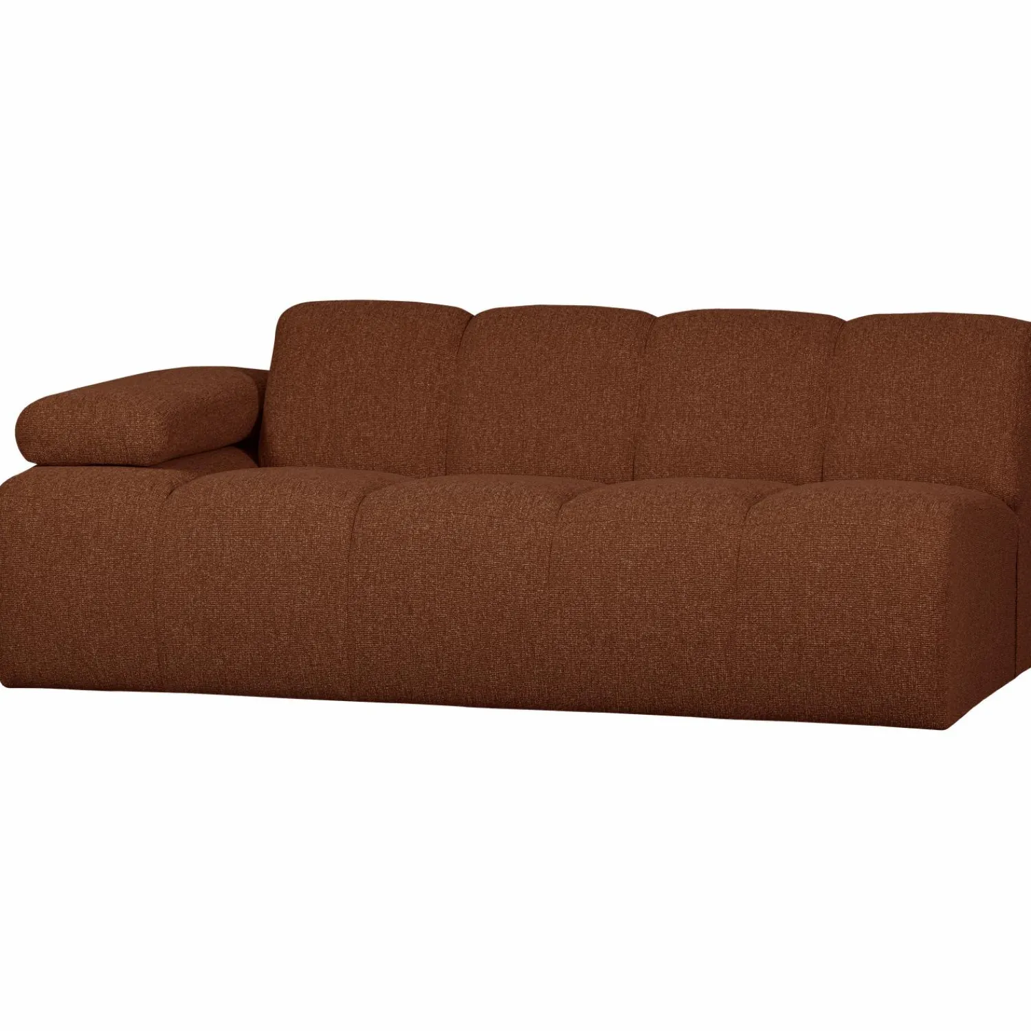 Outlet WOOOD Mojo 2-zits element arm links bouclé Roestbruin melange