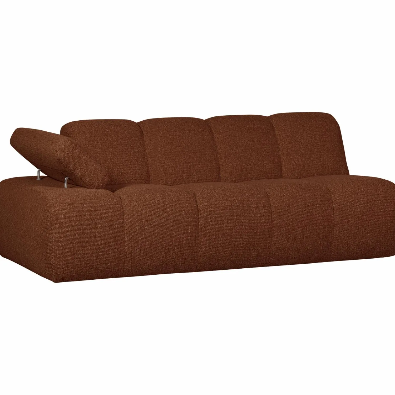 Outlet WOOOD Mojo 2-zits element arm links bouclé Roestbruin melange