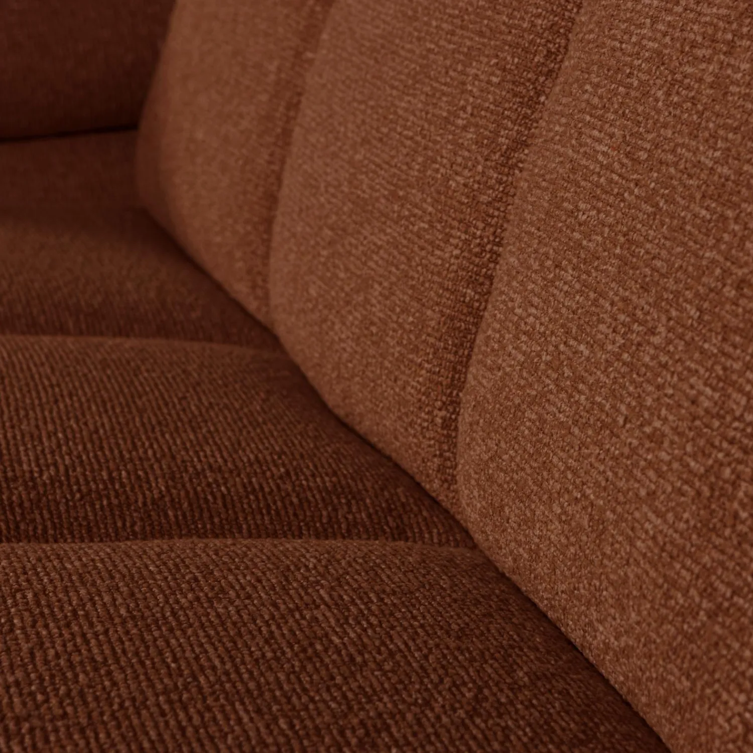 Outlet WOOOD Mojo 2-zits element arm links bouclé Roestbruin melange