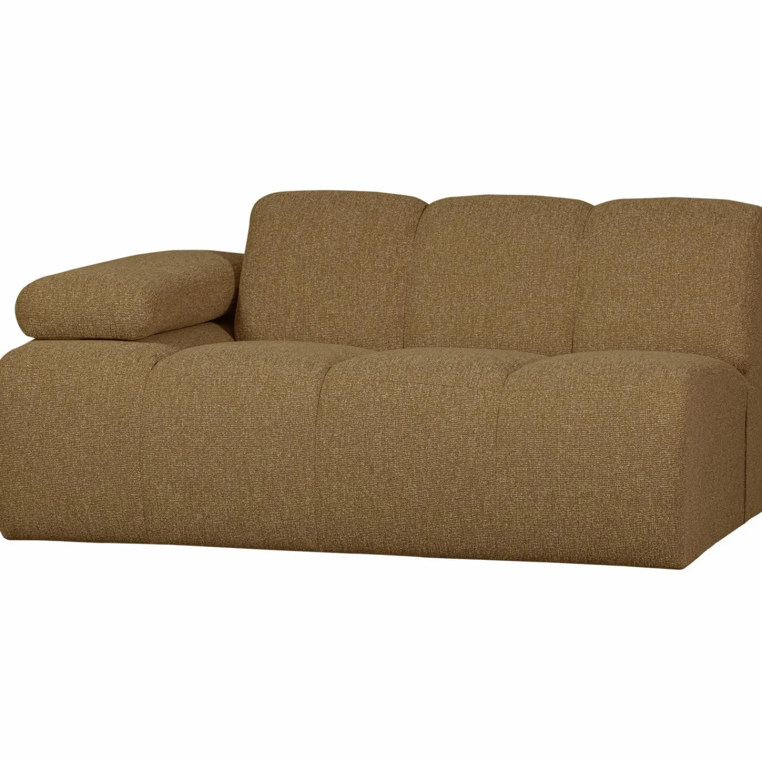 Best WOOOD Mojo 1,5-zits element arm links bouclé Geel/bruin melange