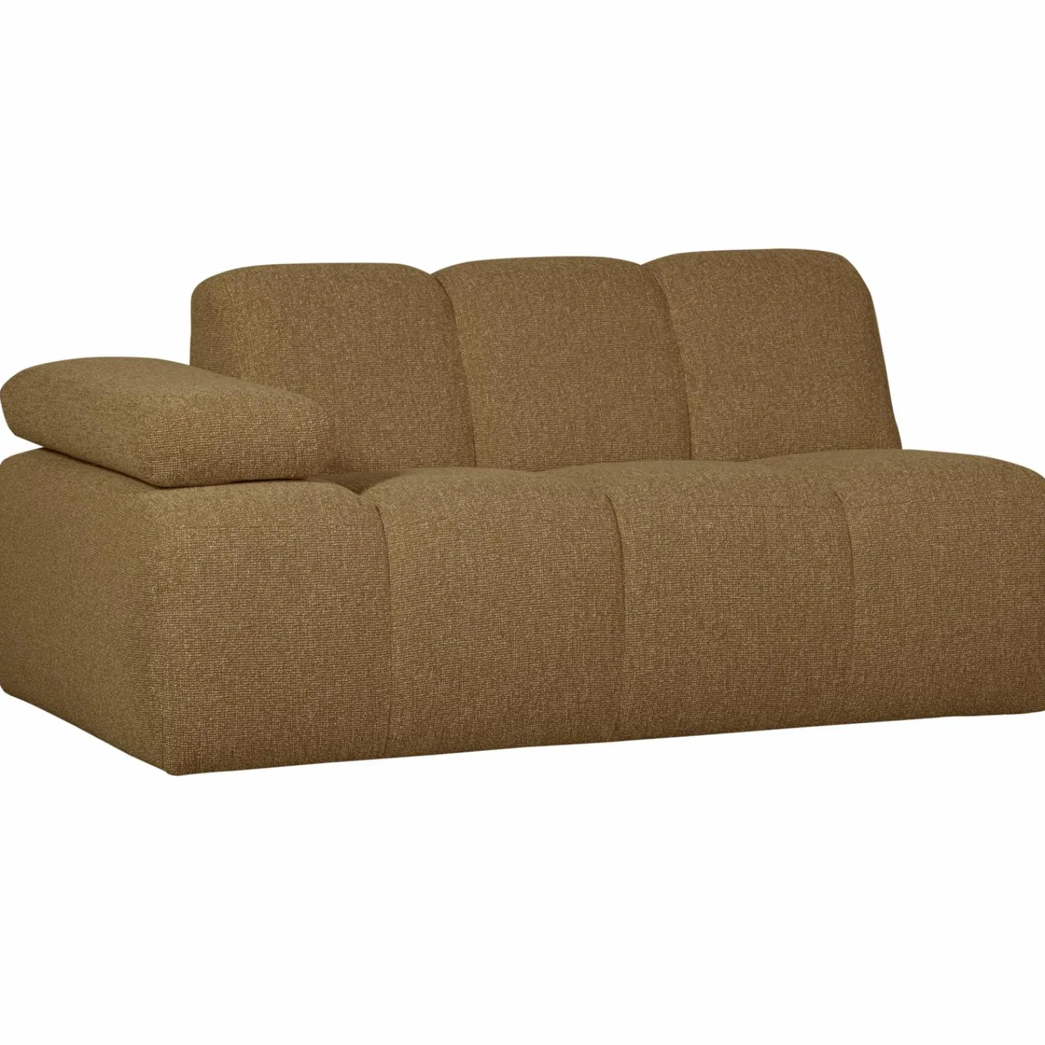 Best WOOOD Mojo 1,5-zits element arm links bouclé Geel/bruin melange