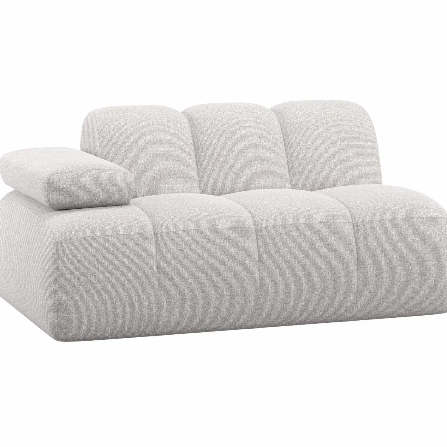 Best WOOOD Mojo 1,5-zits element arm links bouclé ecru melange