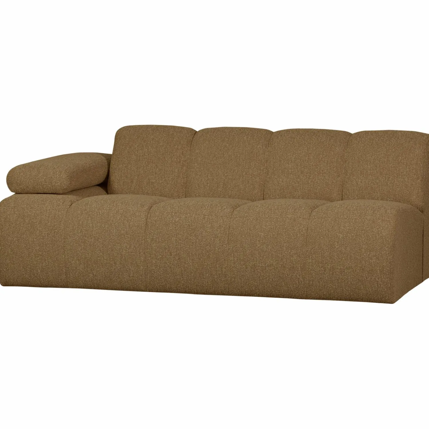 Outlet WOOOD Mojo 2-zits element arm links bouclé Geel/bruin melange