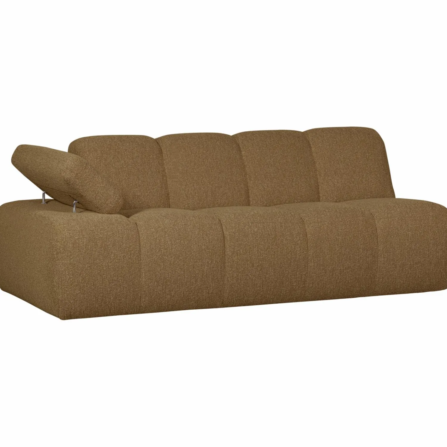 Outlet WOOOD Mojo 2-zits element arm links bouclé Geel/bruin melange