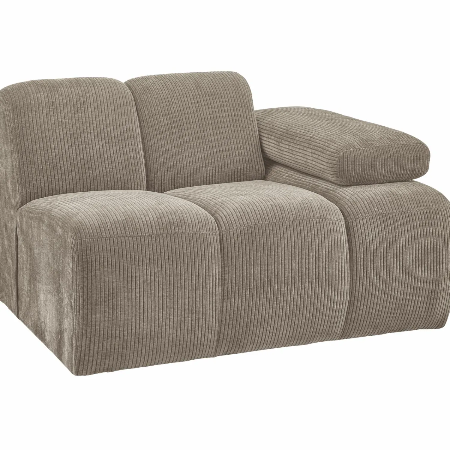 Online WOOOD Mojo 1-zits element arm rechts ribstof Donkerzand