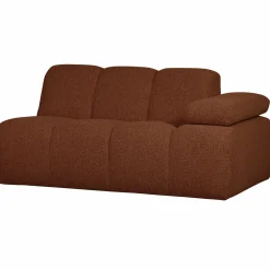 Clearance WOOOD Mojo 1,5-zits element arm rechts bouclé Roestbruin melange