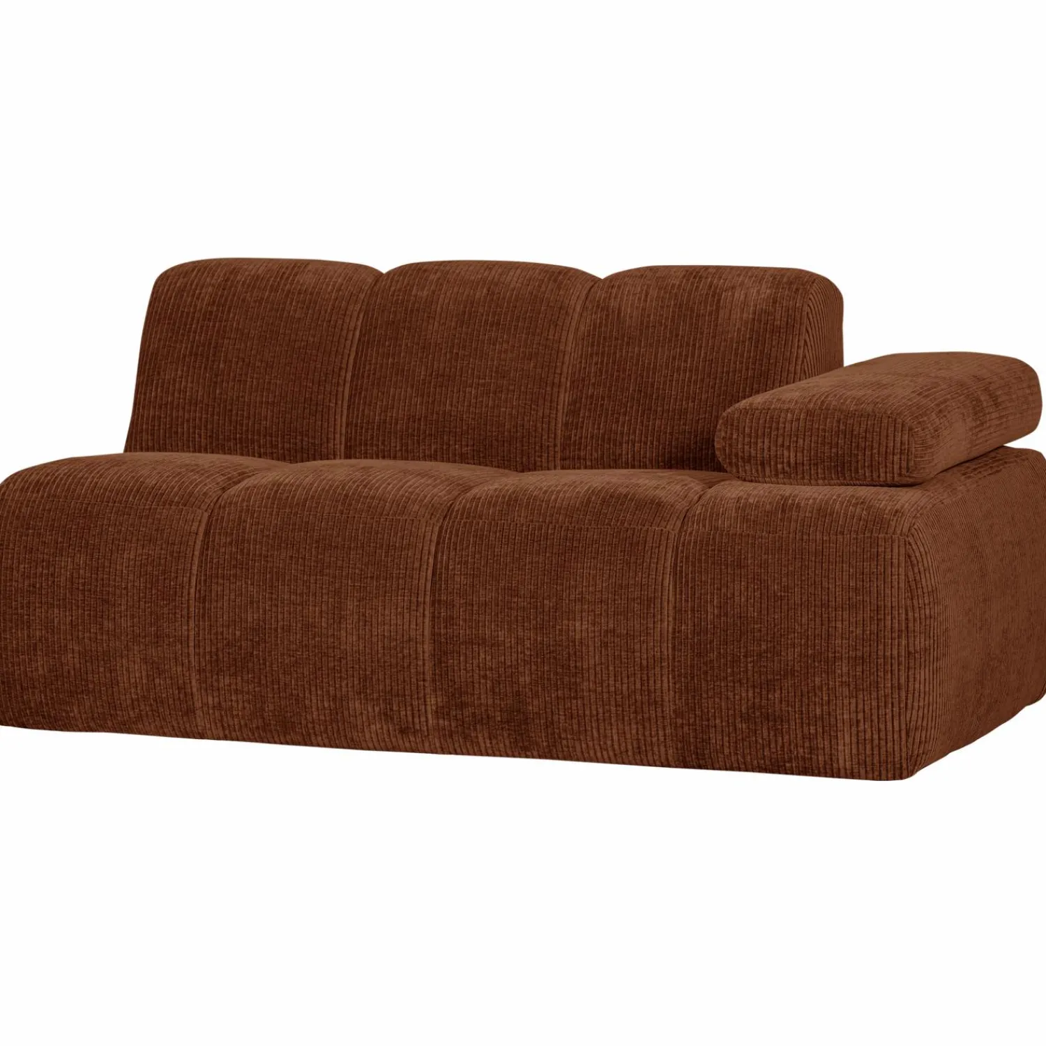 Online WOOOD Mojo 1,5-zits element arm rechts ribstof Roestbruin