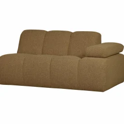 WOOOD Mojo 1,5-zits element arm rechts bouclé Geel/bruin melange