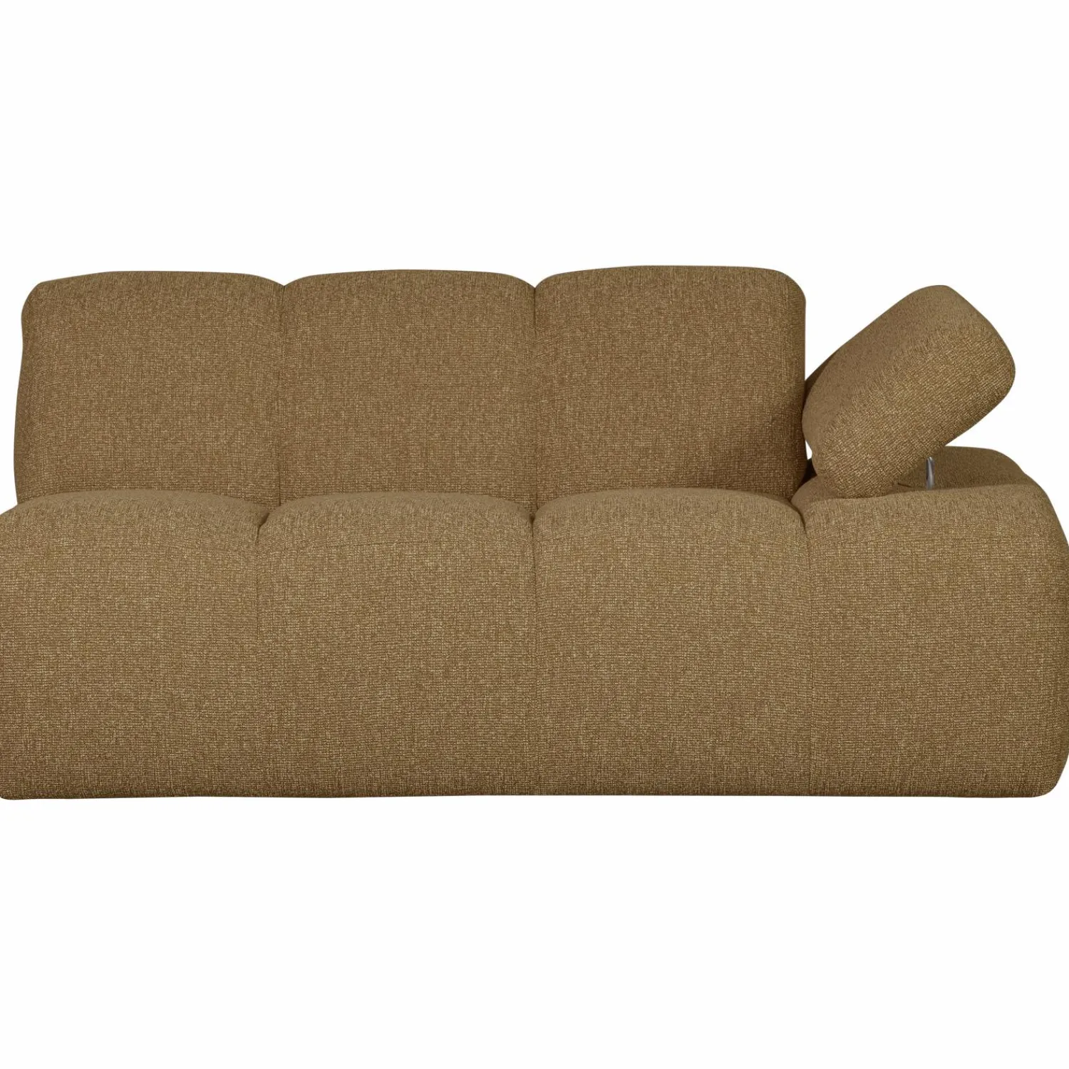 WOOOD Mojo 1,5-zits element arm rechts bouclé Geel/bruin melange