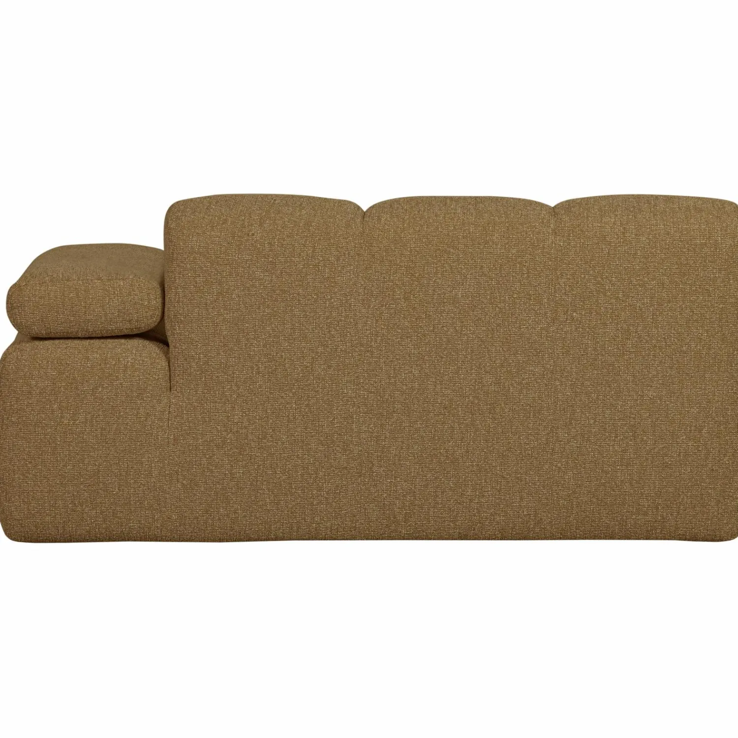 WOOOD Mojo 1,5-zits element arm rechts bouclé Geel/bruin melange