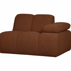 Outlet WOOOD Mojo 1-zits element arm rechts bouclé Roestbruin melange