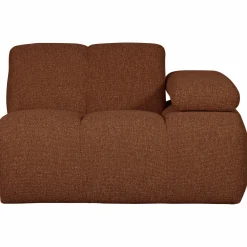 Outlet WOOOD Mojo 1-zits element arm rechts bouclé Roestbruin melange
