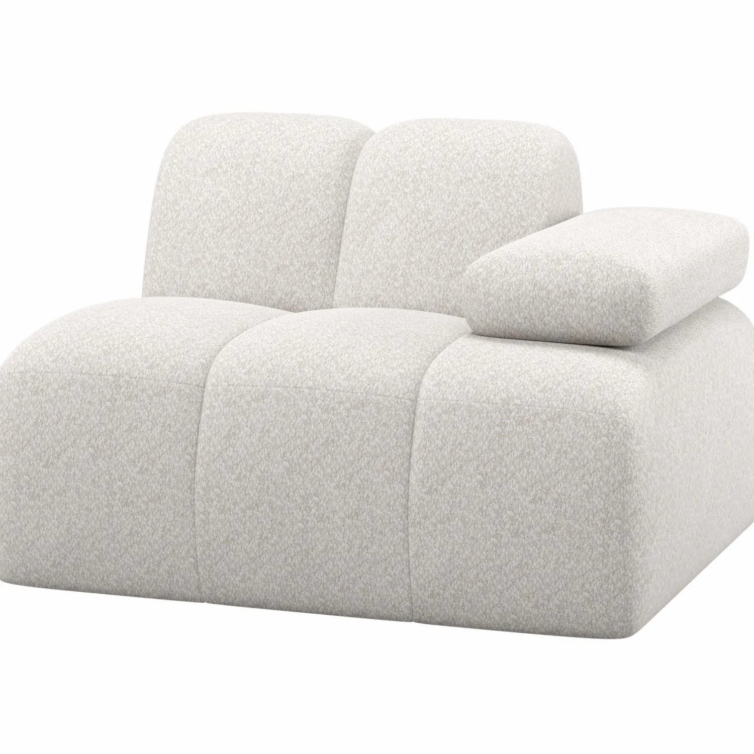 Online WOOOD Mojo 1-zits element arm rechts wollig Ecru