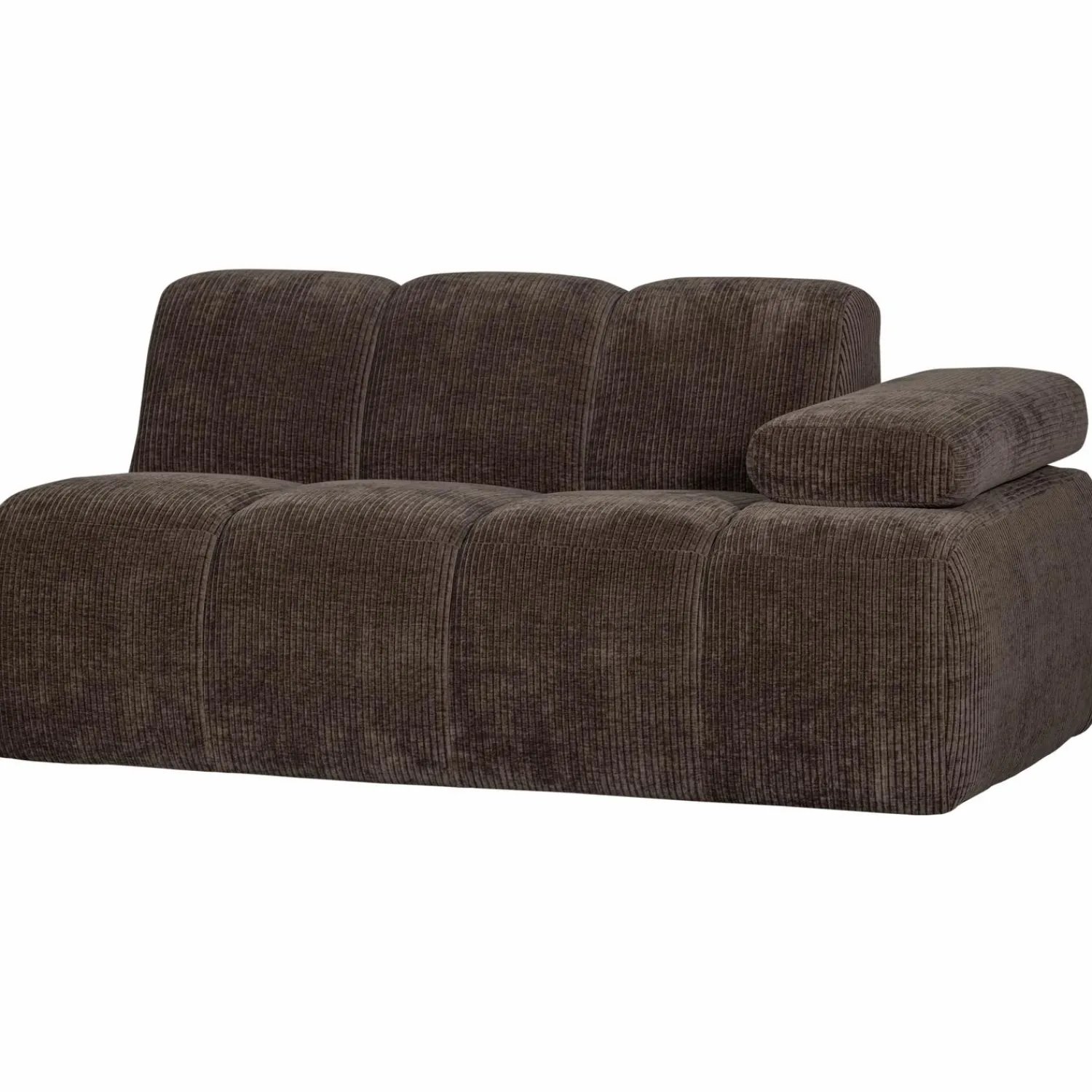 Clearance WOOOD Mojo 1,5-zits element arm rechts ribstof Bruin