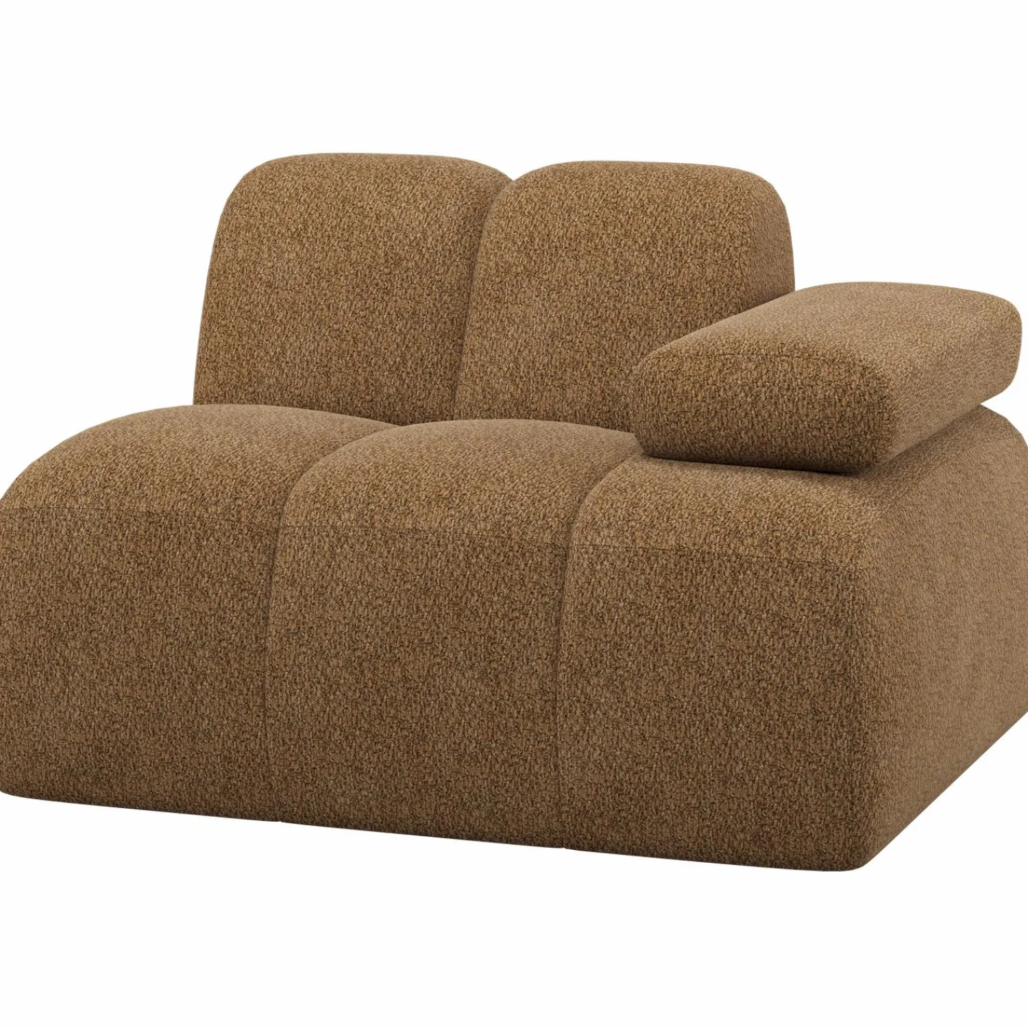 Clearance WOOOD Mojo 1-zits element arm rechts wollig Honinggeel