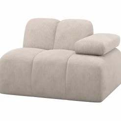 Hot WOOOD Mojo 1-zits element arm rechts ribstof ecru