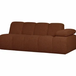 Hot WOOOD Mojo 2-zits element arm rechts bouclé Roestbruin melange