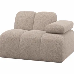 Discount WOOOD Mojo 1-zits element arm rechts wollig Donkerzand