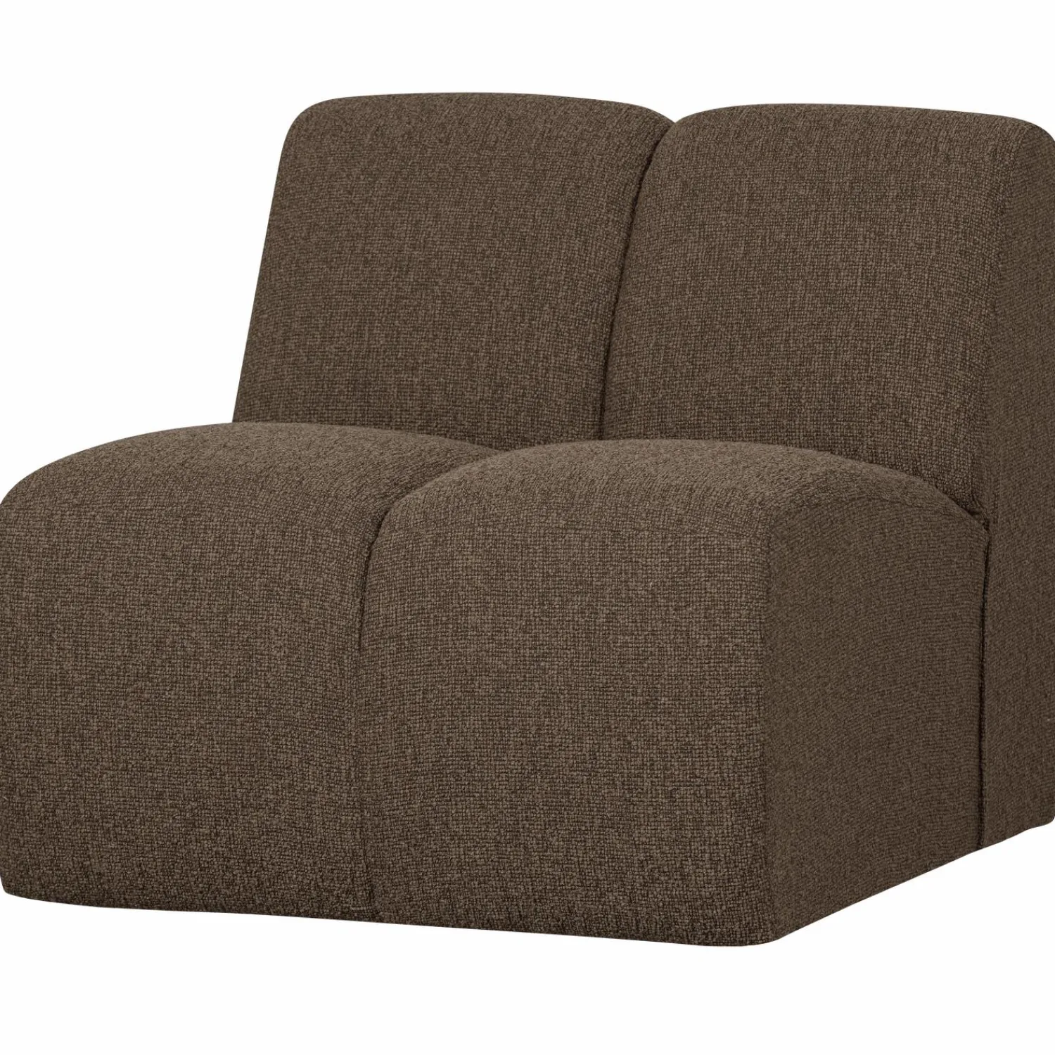 WOOOD Mojo 1-zits element bouclé Bruin melange