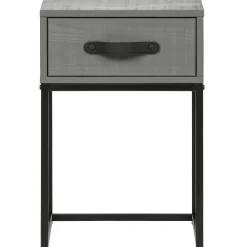 New WOOOD Morris nachtkast grenen leem