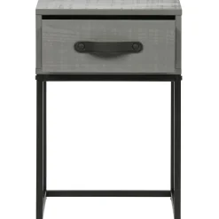 New WOOOD Morris nachtkast grenen leem