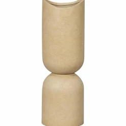 Discount WOOOD Mosi vaas/plantenpot fiber clay beige 75xø25 cm