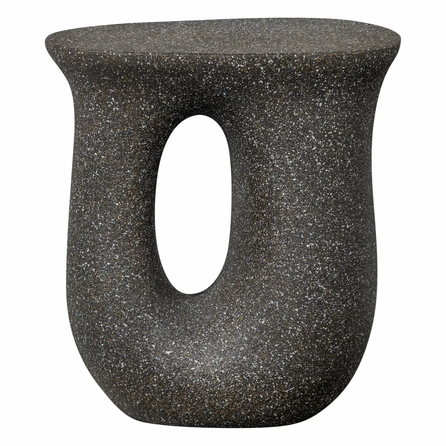 Best WOOOD Moson bijzettafel met spikkels Zwart