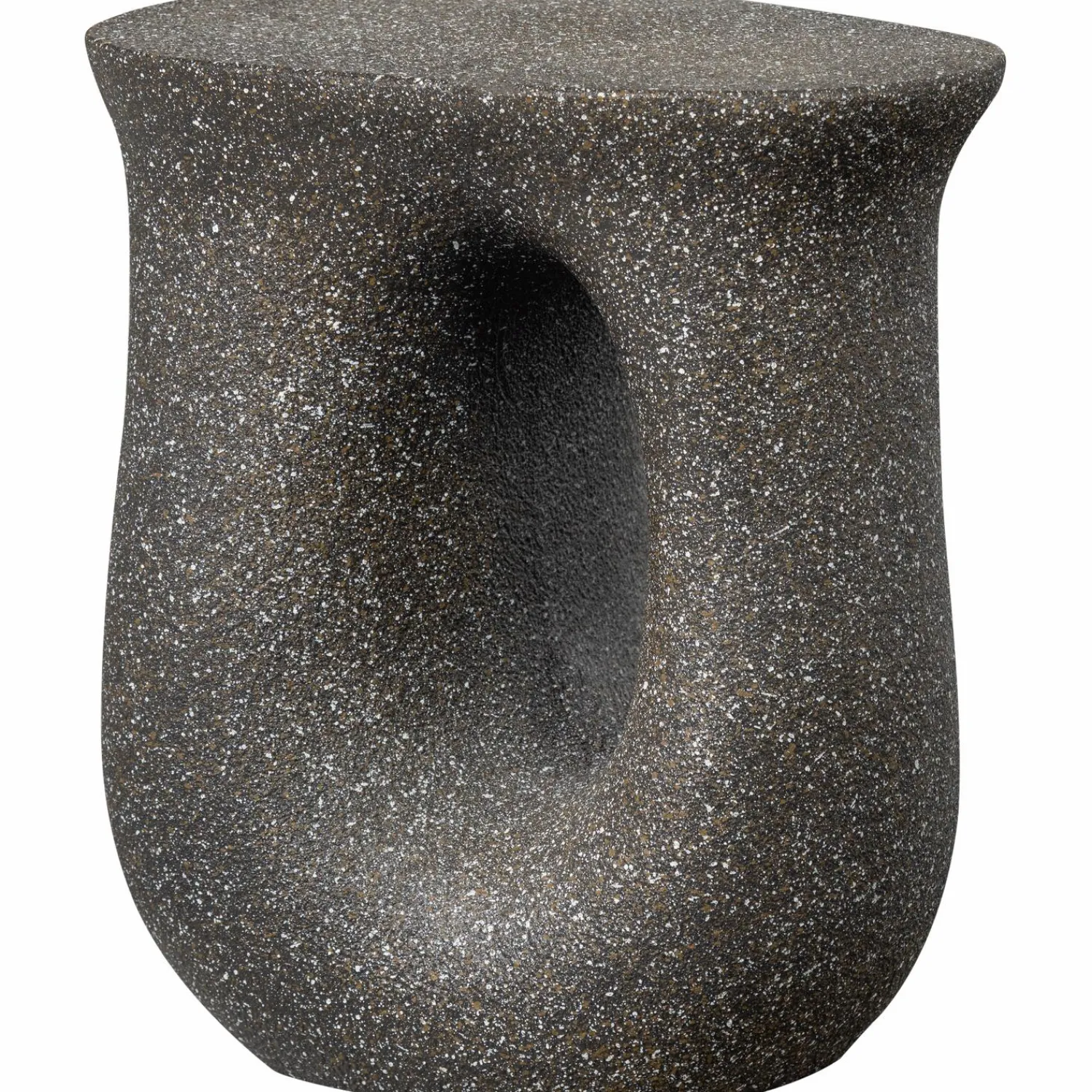 Best WOOOD Moson bijzettafel met spikkels Zwart